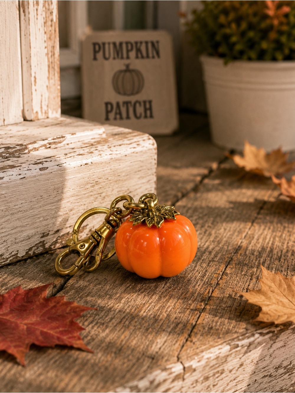 “Pick Me Girl” Orange Pumpkin Bag Charm Keychain